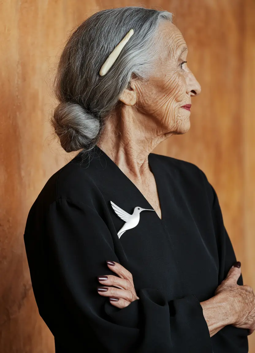 winter hairstyles and color for women over 60 Graceful Low Bun with Clip