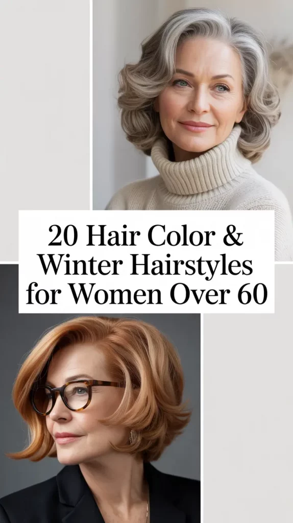 Hair Color & Winter Hairstyles for Women Over 60: 2025–2026 – Elegant Cuts, Modern Shades & Styling Ideas