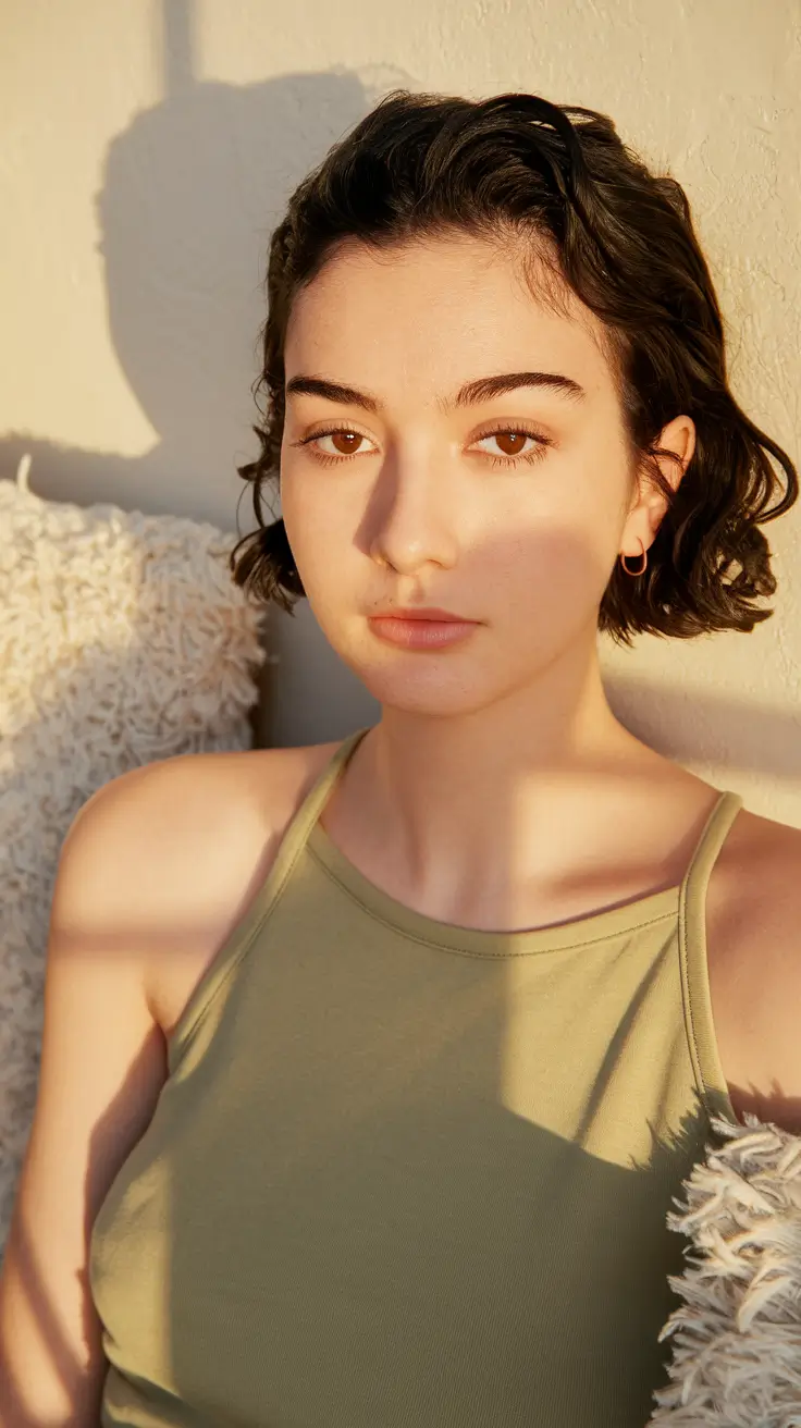 winter haircuts 2026 short Playful Cropped Waves