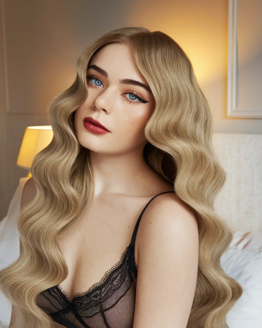 haircuts october 2025 Hollywood Glamour Waves