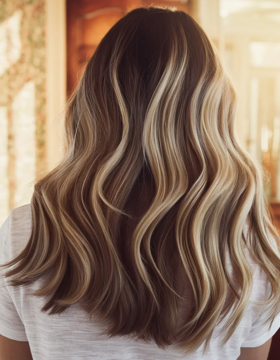 haircuts october 2025 Golden Balayage Waves