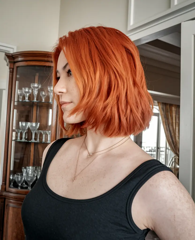 haircuts october 2025 Copper Glow Bob
