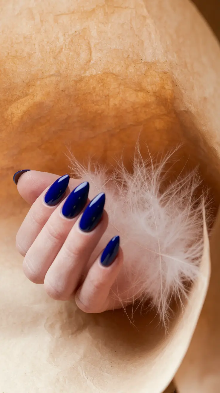 long fall nails trends Royal Blue Classic