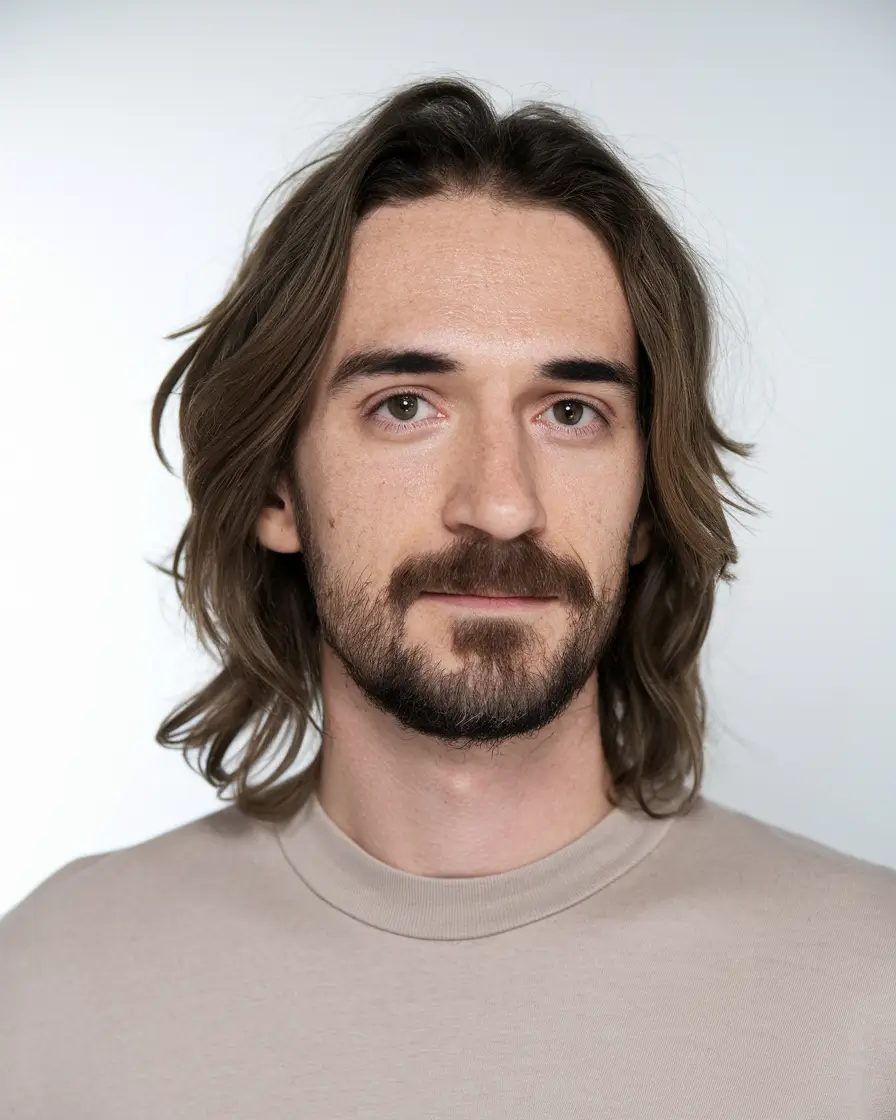 winter men's haircuts Shoulder-Length Waves with Effortless Flow