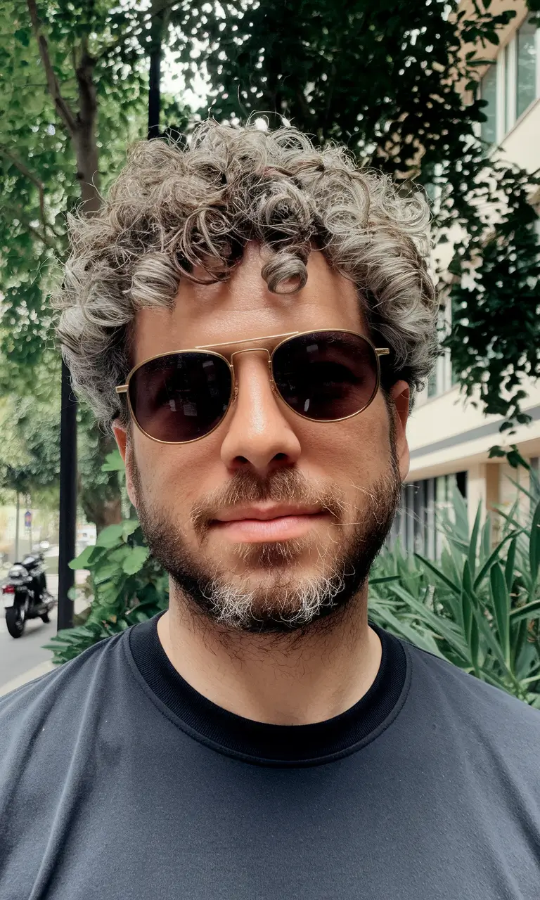 winter men's haircuts Curly Volume with Defined Shape