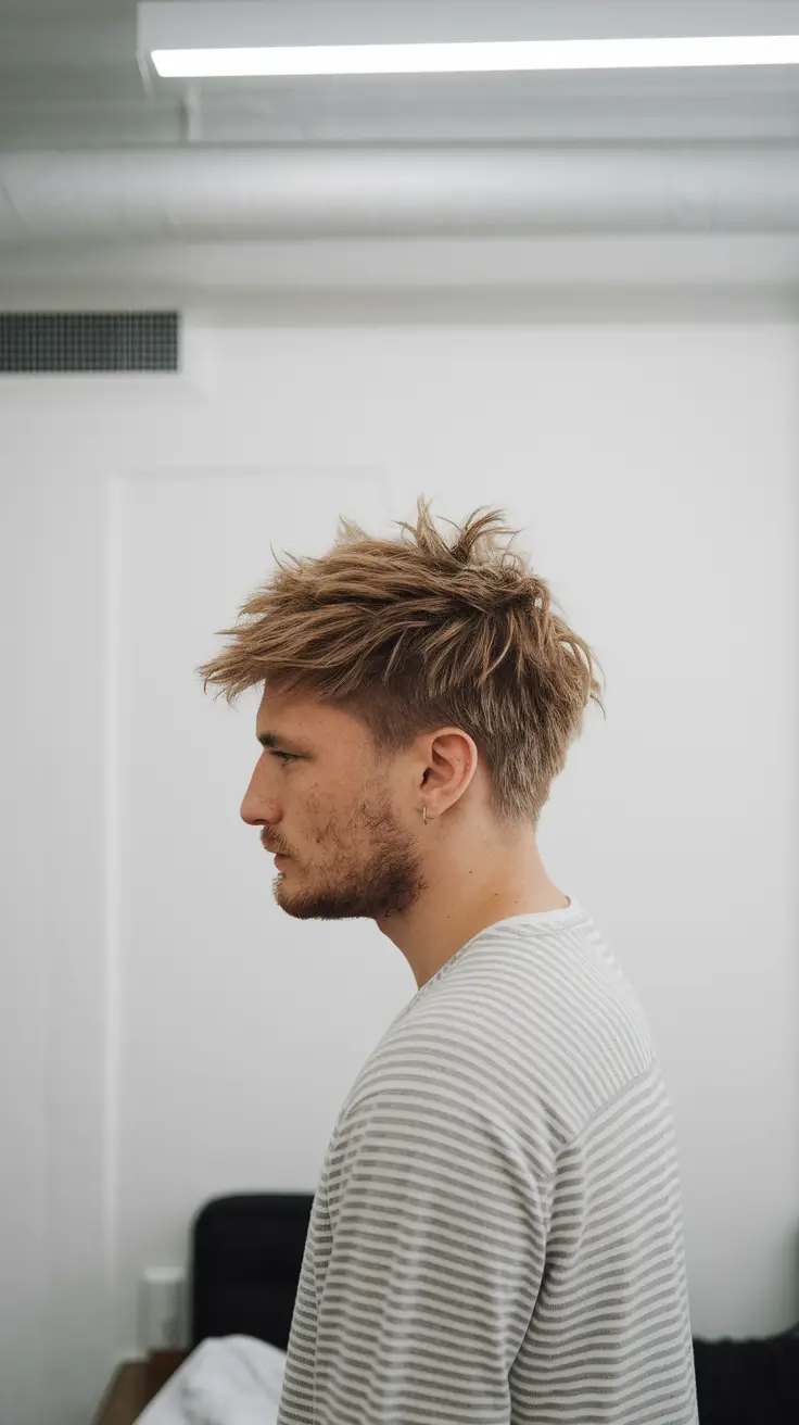 winter men's haircuts Layered Texture with a Casual Edge