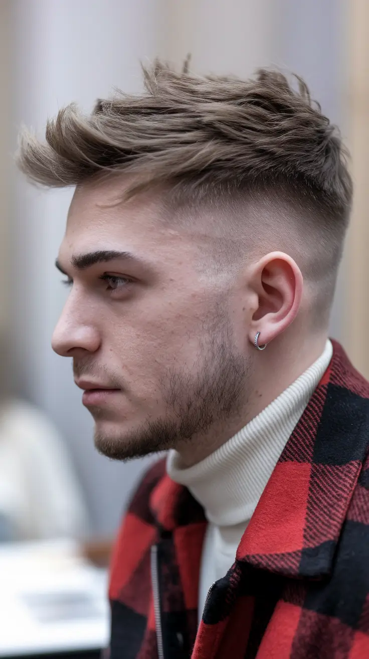 winter men's haircuts Modern Fade with Defined Lift