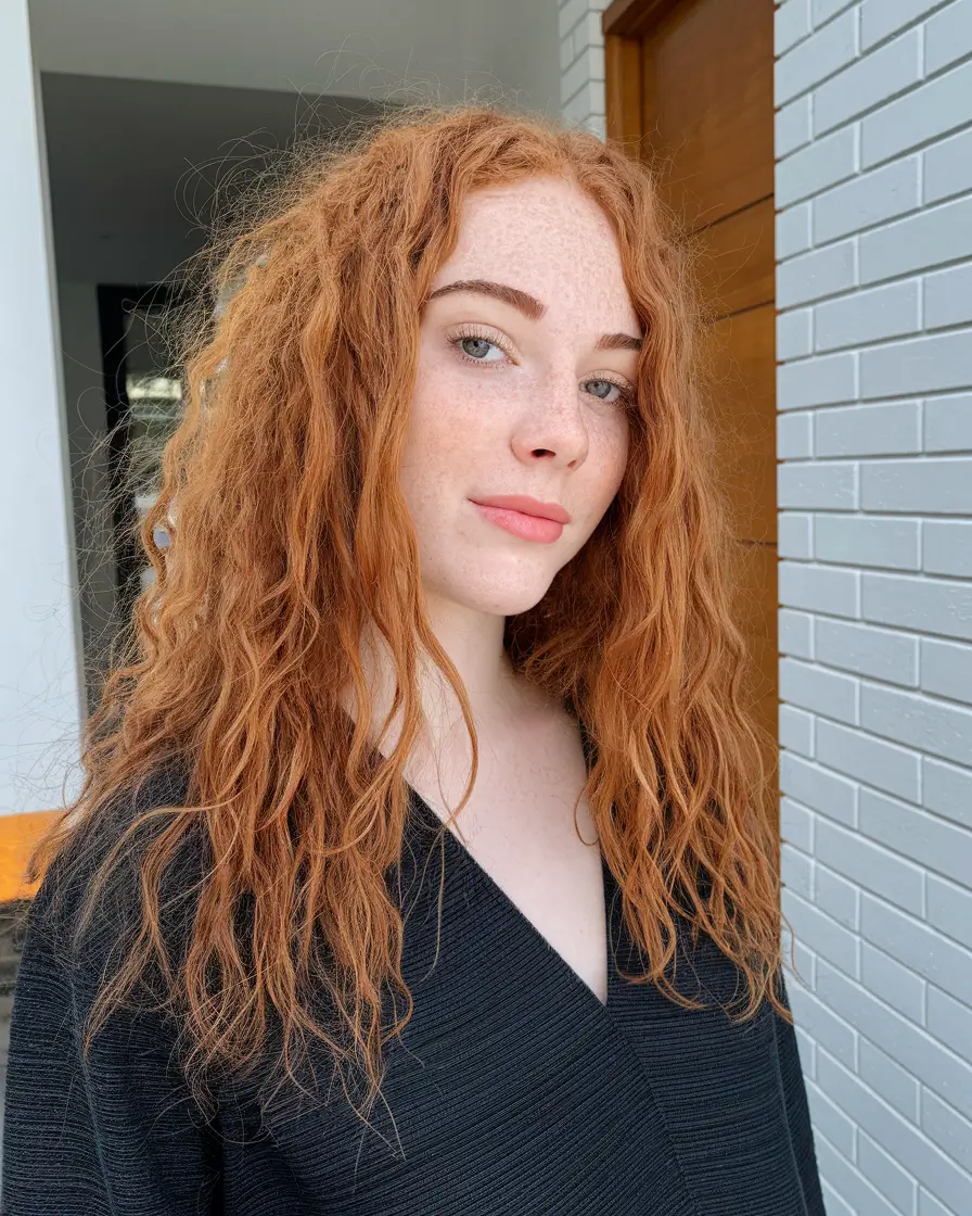 October Fall Hair Color Trends Natural Ginger Curls