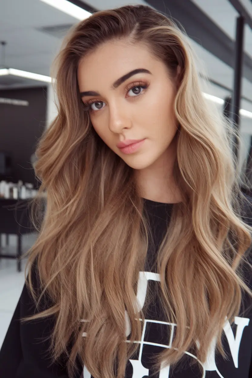 October Fall Hair Color Trends Golden Honey Brunette