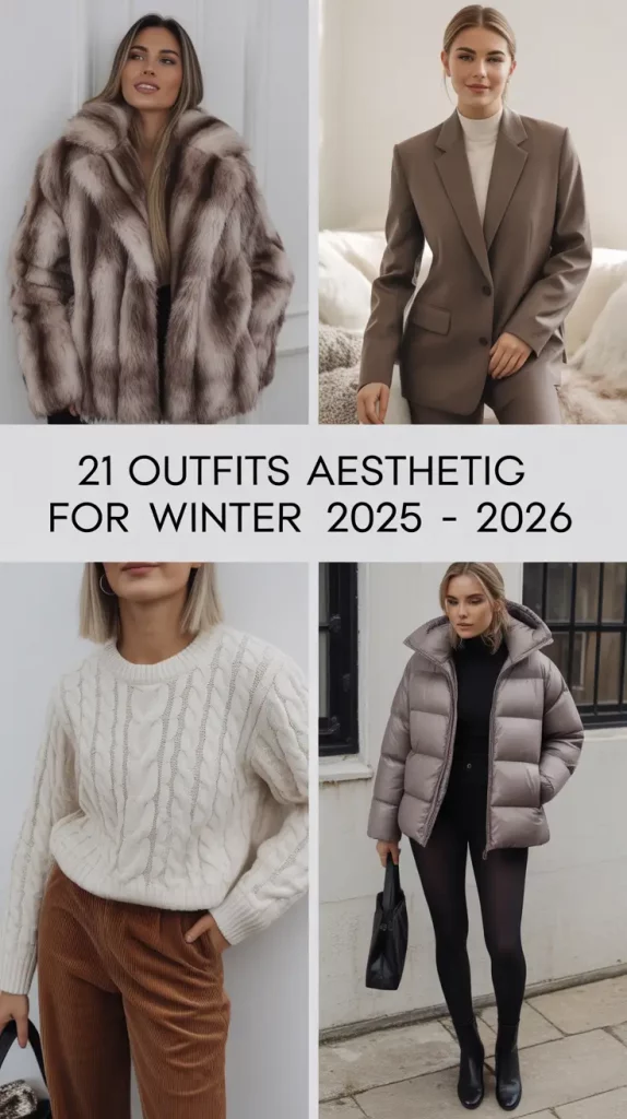 Outfits Aesthetic for Winter 2025 - 2026: Chic Warm & Cool Style Ideas