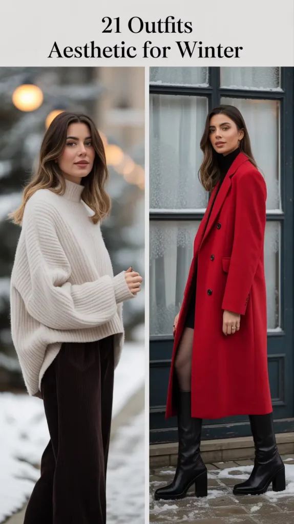 Outfits Aesthetic for Winter 2025 - 2026: Chic Warm & Cool Style Ideas