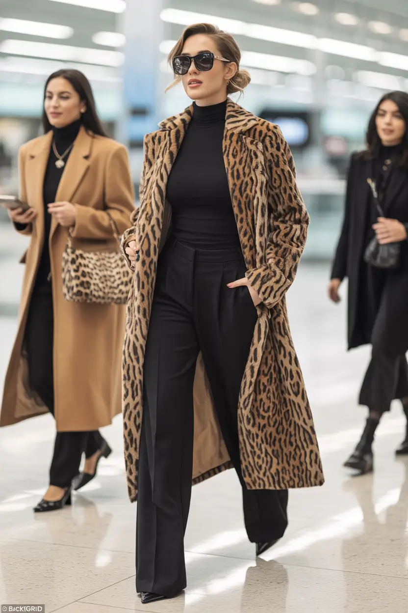 Outfits for Women Over 40 Winter 2025 2026 Leopard Elegance