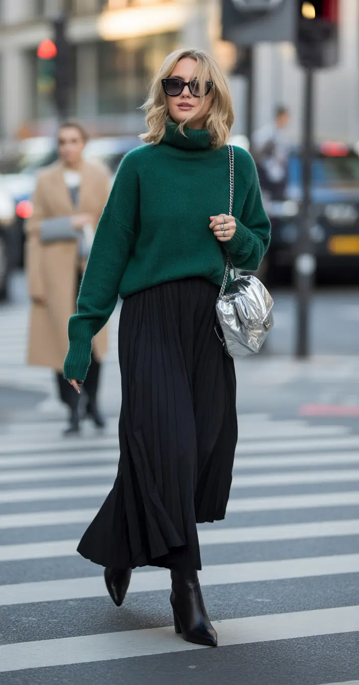 Outfits for Women Over 40 Winter 2025 2026 Emerald Knit