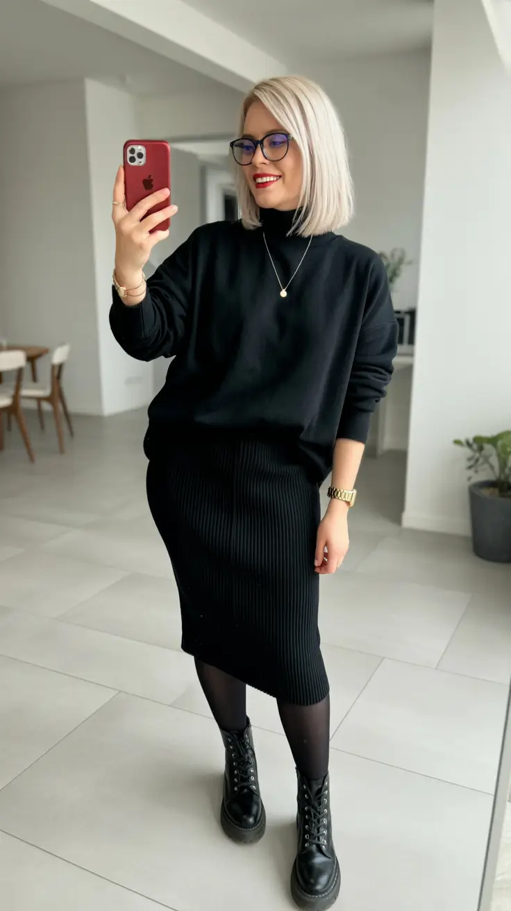 Outfits for Women Over 40 Winter 2025 2026 Black Minimalism