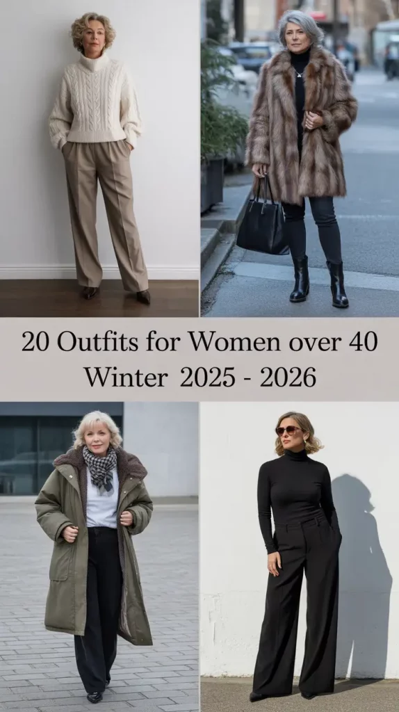 Outfits for Women Over 40 Winter 2025 - 2026: Classy & Casual Looks