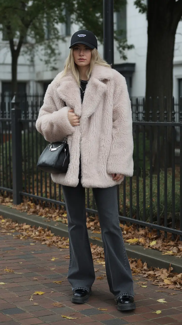 winter outfits Faux Fur with Urban Attitude