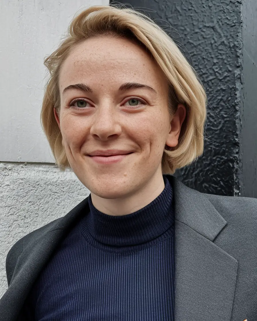short winter haircuts 2025 - 2026 Soft Blonde Bob with Side Part