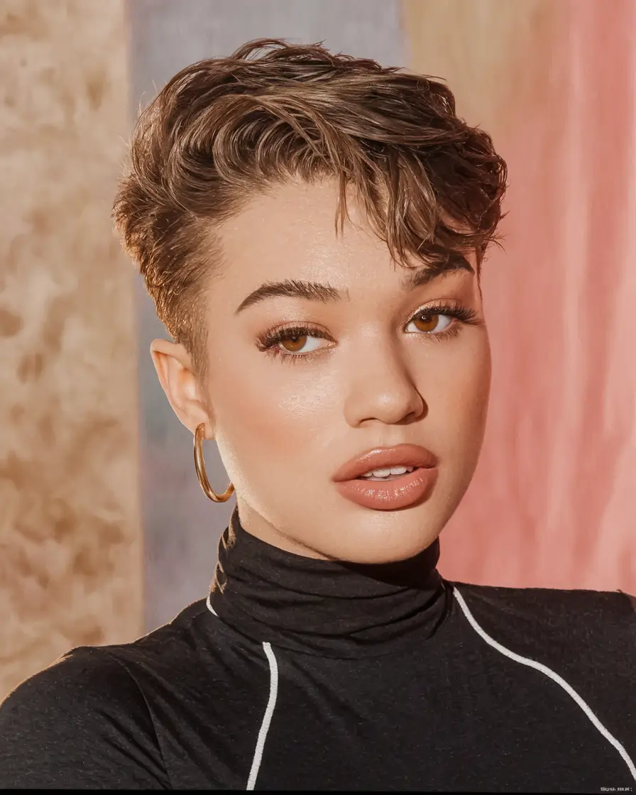 short winter haircuts 2025 - 2026 Curly Textured Crop with Volume