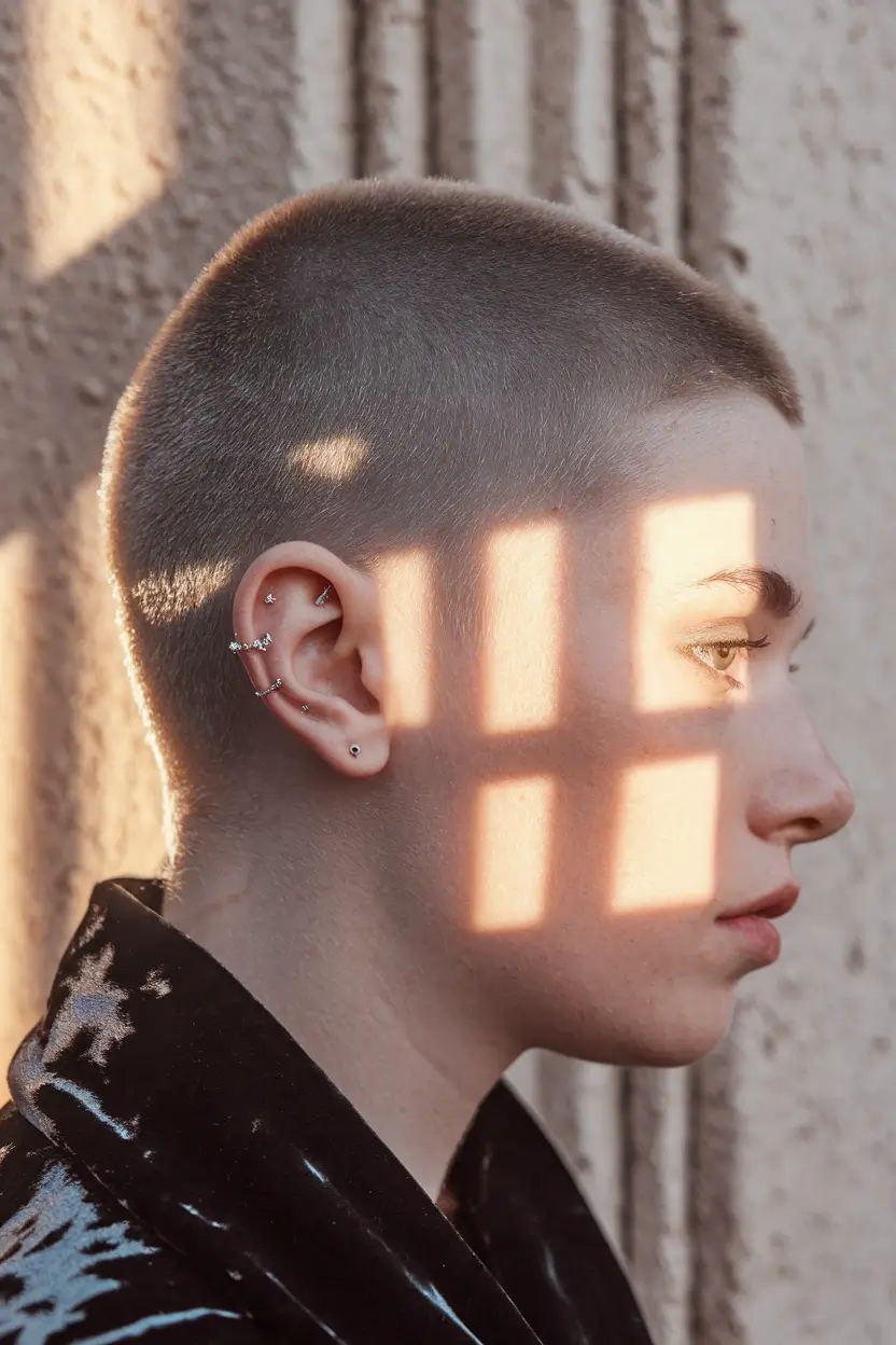 short winter haircuts 2025 - 2026 Buzzed Minimalist Crop