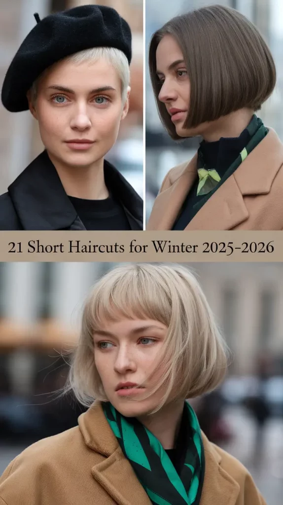 Short Haircuts for Winter 2025–2026: Trendy Ideas for Women, Cute & Straight Styles