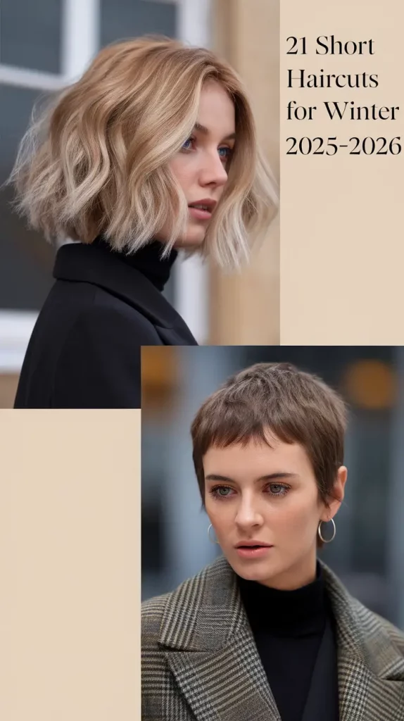 Short Haircuts for Winter 2025–2026: Trendy Ideas for Women, Cute & Straight Styles