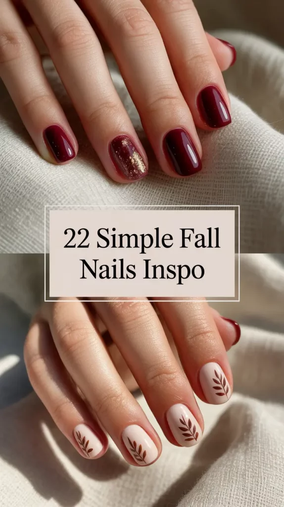 Simple Fall Nails Inspo 2025: Cute Almond, Square & Short Nail Ideas for Autumn