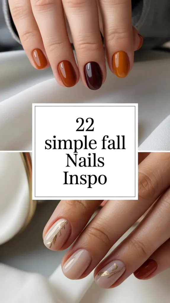 Simple Fall Nails Inspo 2025: Cute Almond, Square & Short Nail Ideas for Autumn