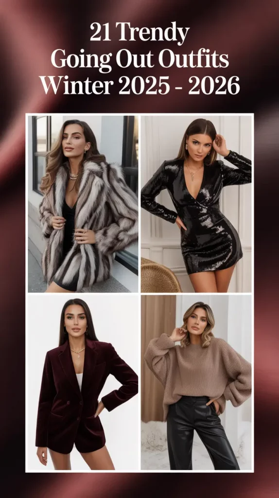 Trendy Going Out Outfits Winter 2025 – 2026: Night Bar & Club Inspo