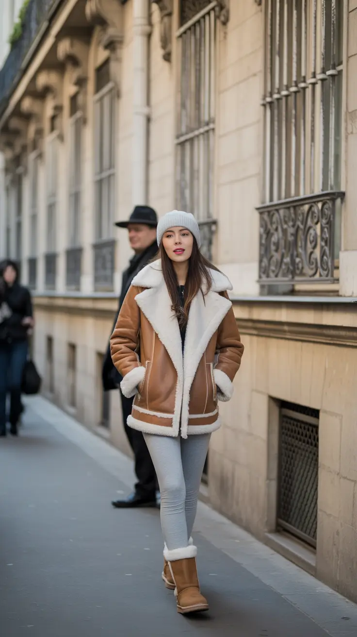 uggs outfit Shearling Street Classic