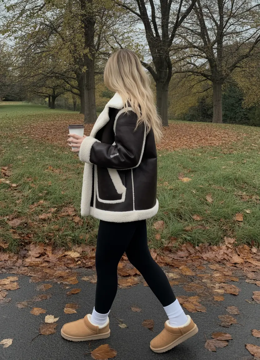 uggs outfit Shearling and Espresso Tones