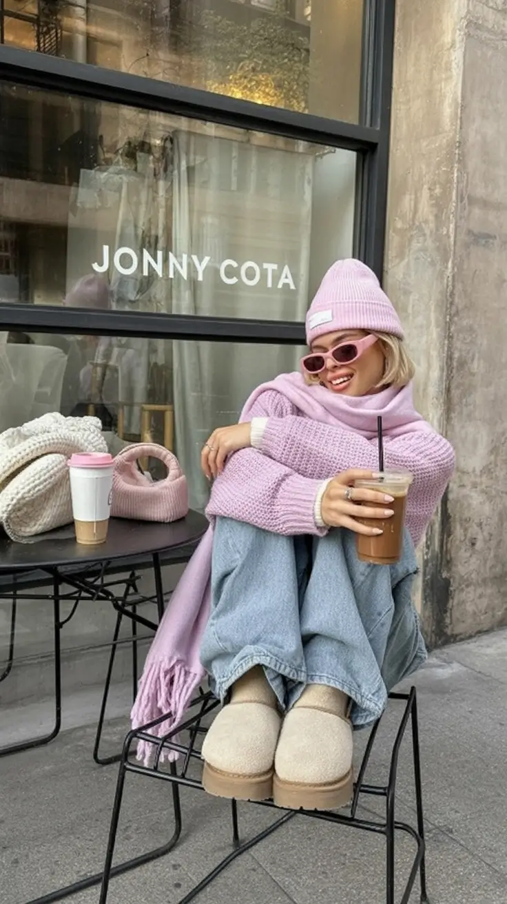 uggs outfit Pastel Street-Chic