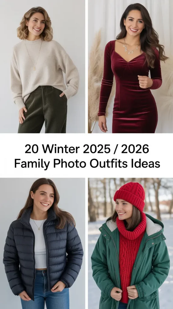 Winter 2025 / 2026 Family Photo Outfits Ideas: Cozy Color Combos and Inspo for Every Style