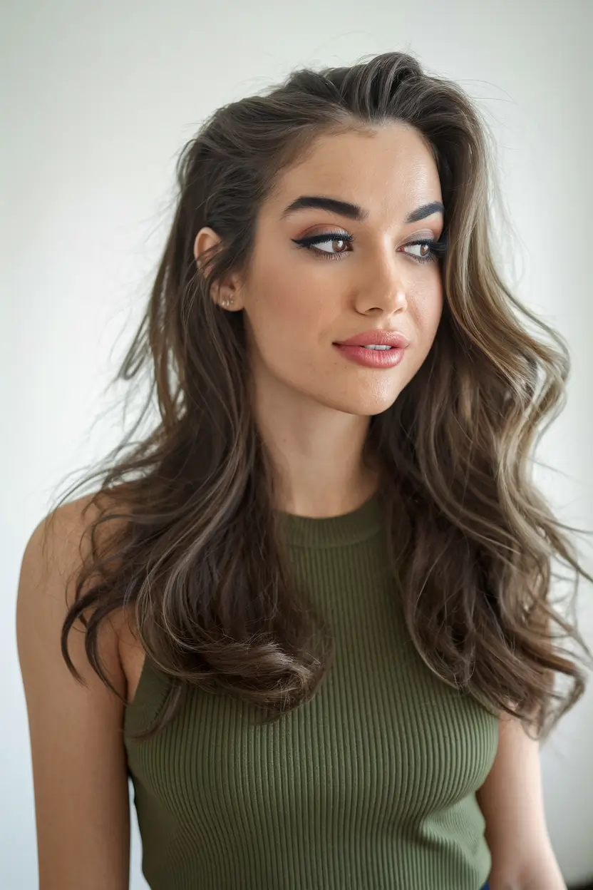 winter formal hairstyles half up Textured Half-Up Volume