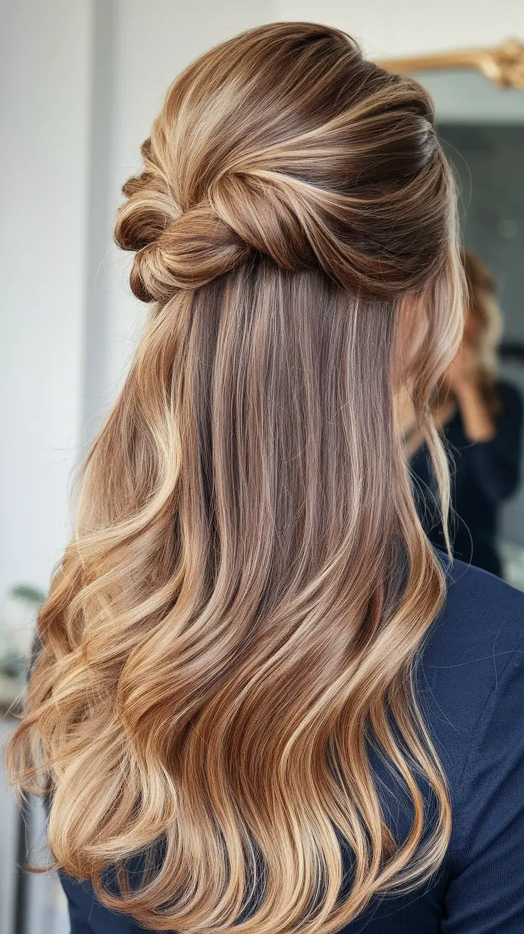 winter formal hairstyles easy Knotted Half-Up Twist
