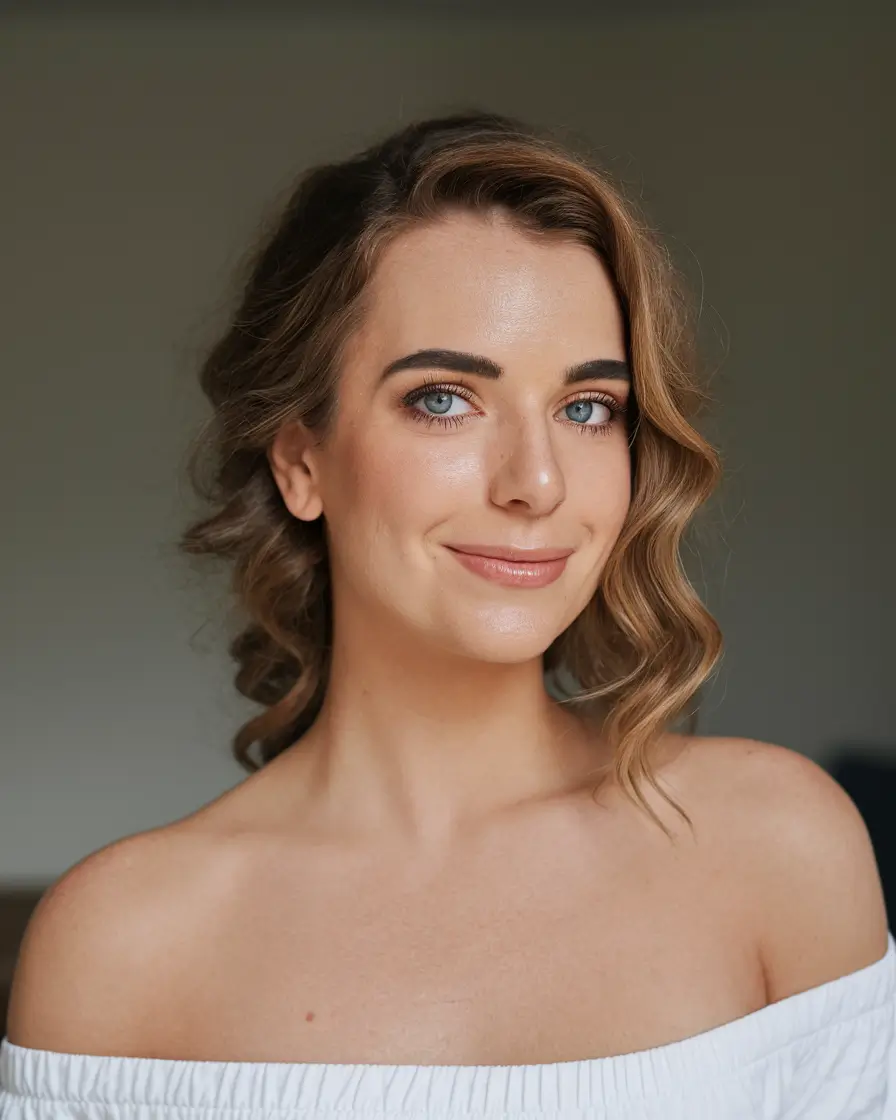 winter formal hairstyles curly hair Soft Side-Parted Curls