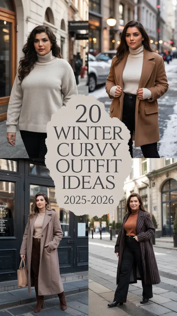 Winter Curvy Outfit Ideas 2025 - 2026: Plus Size, Classy & Casual Looks for Cold Weather