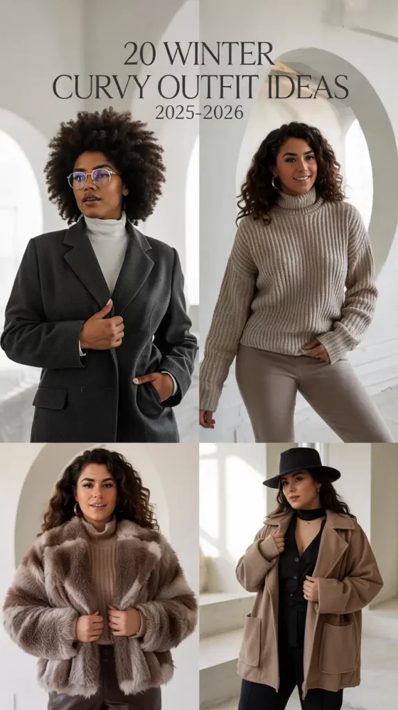 Winter Curvy Outfit Ideas 2025 - 2026: Plus Size, Classy & Casual Looks for Cold Weather