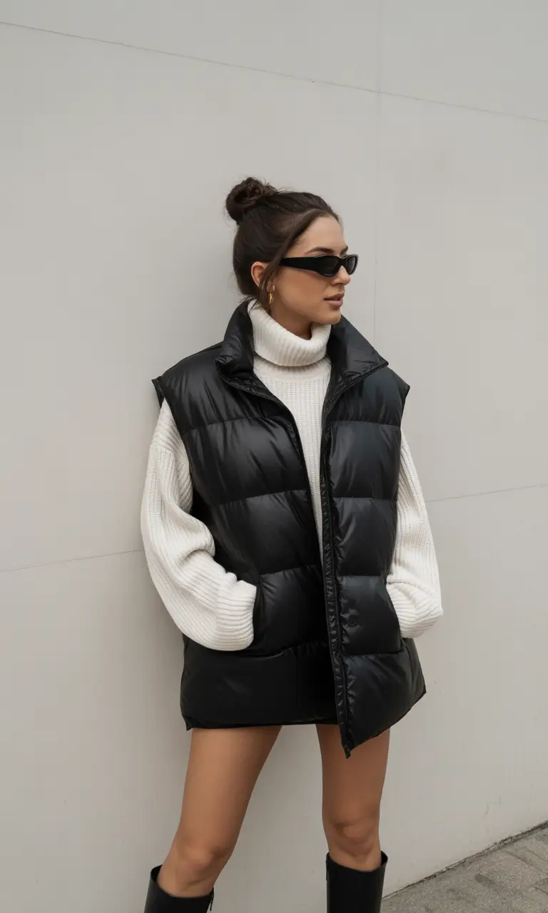 winter fashion inspo 2025 Black and White Minimalism