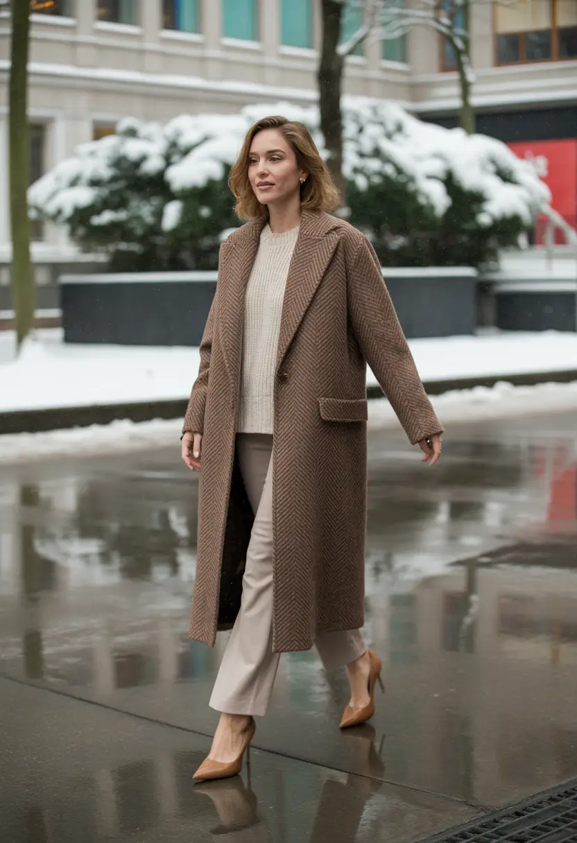 winter fashion inspo 2025 Timeless Brown Coat