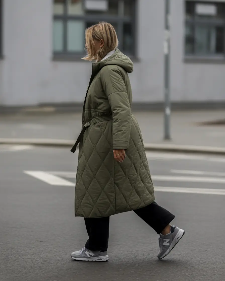 winter fashion inspo 2025 Quilted Green Elegance