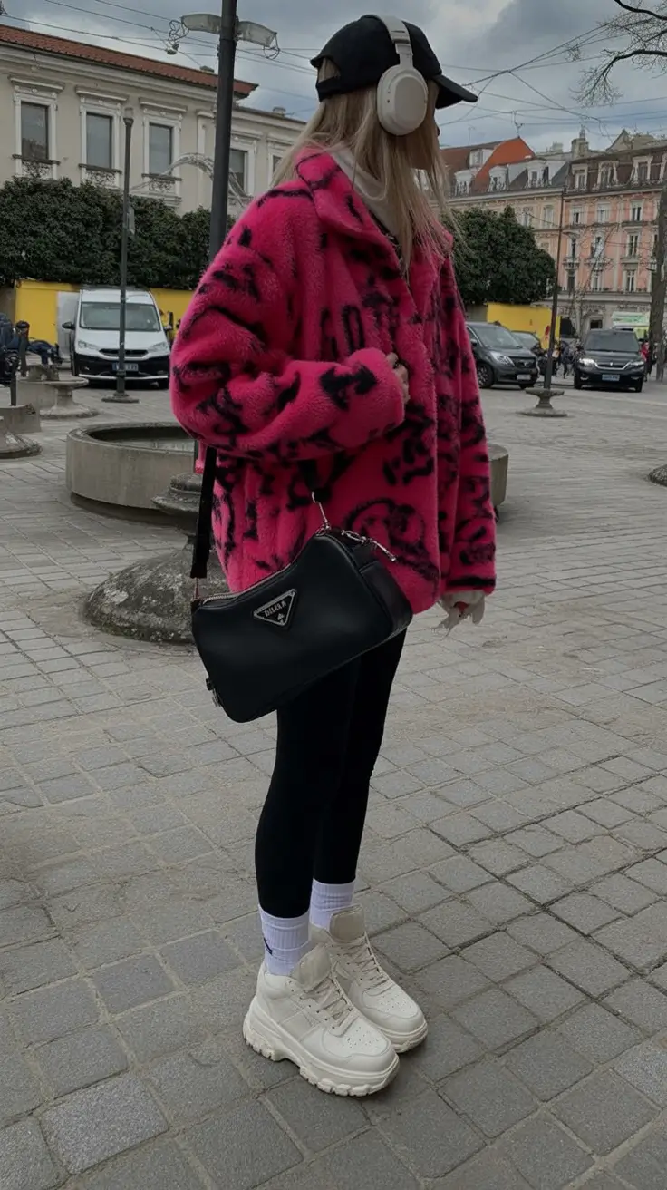 winter fashion outfits 2025 / 2026 trends guide Vivid Energy in Hot Pink