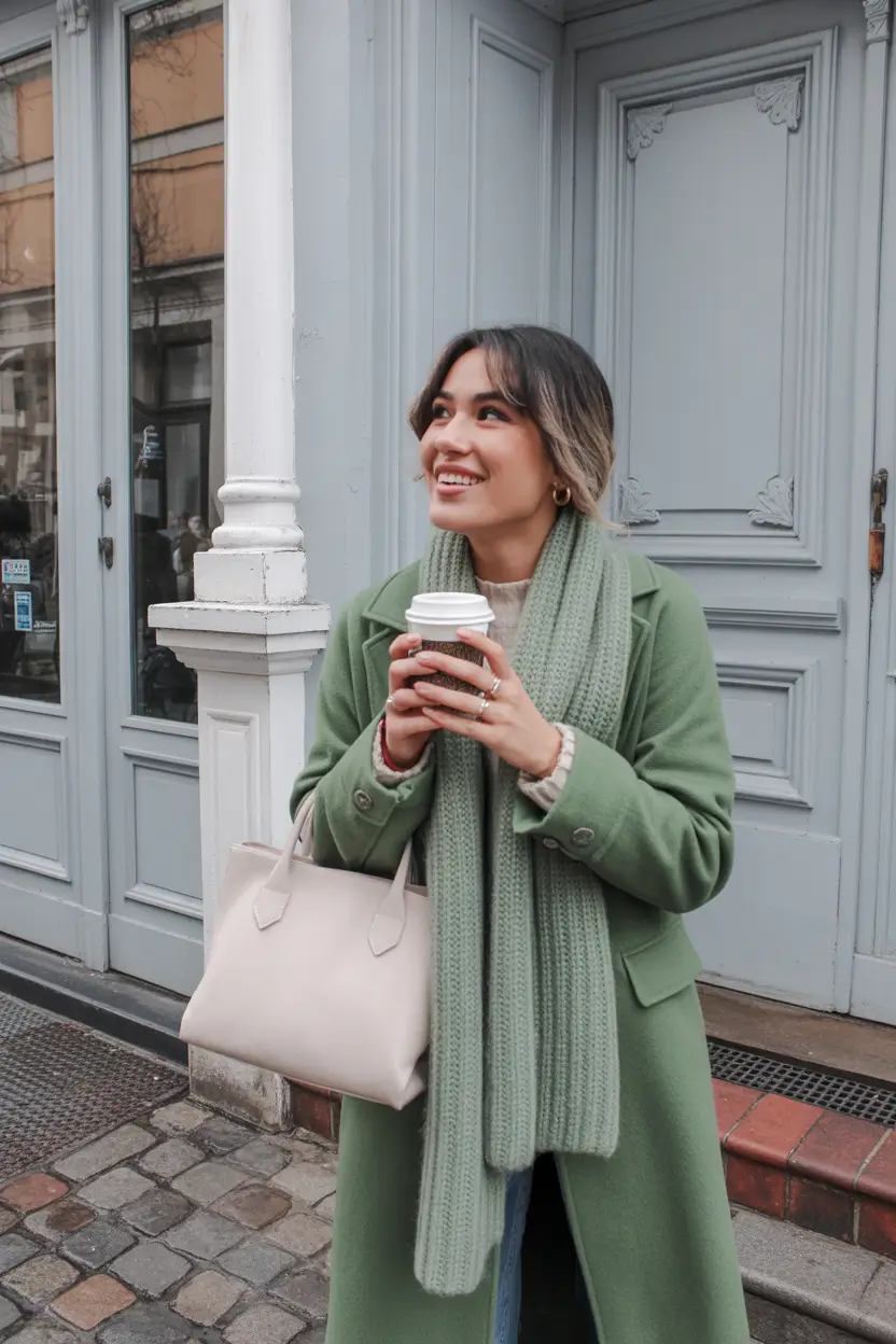 winter fashion outfits 2025 / 2026 trends guide Soft Green for Fresh Energy