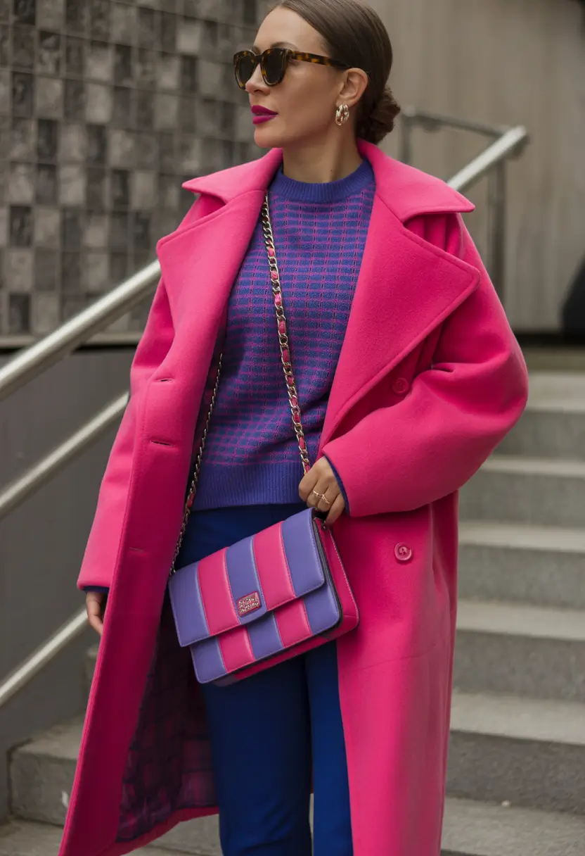 Winter Fashion Outfits NYC 2025-2026 Bold Color Clash