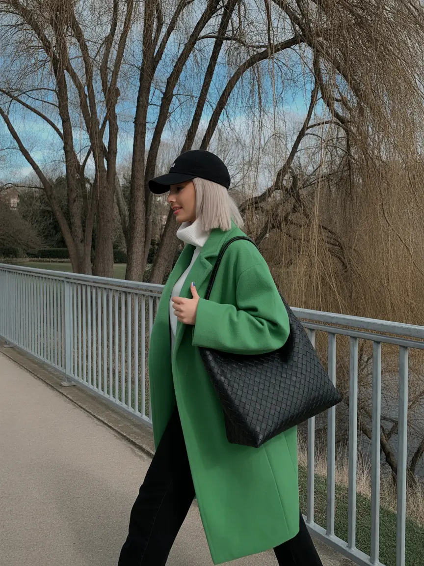 Winter Fashion Outfits NYC 2025-2026 Fresh Green Outerwear Pop