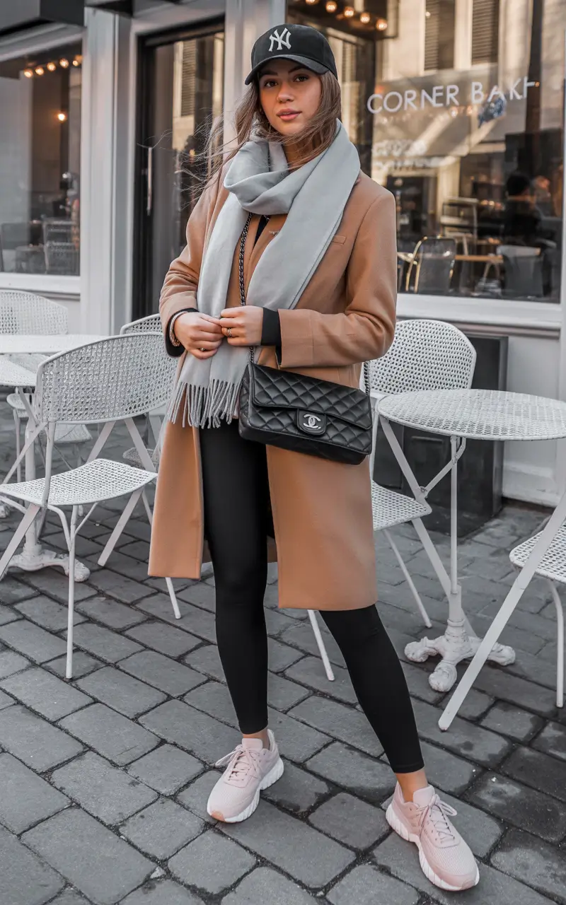 winter fits ideas 2025 2026 Sporty Chic with Neutral Layers
