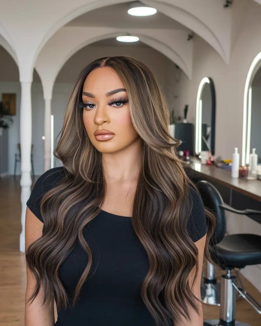 winter hairstyles 2025 2026 trends ideas Long Luxe Waves