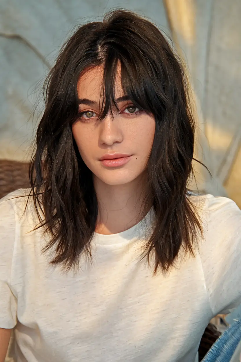 winter hairstyles 2025 2026 trends ideas Choppy Layered Shag