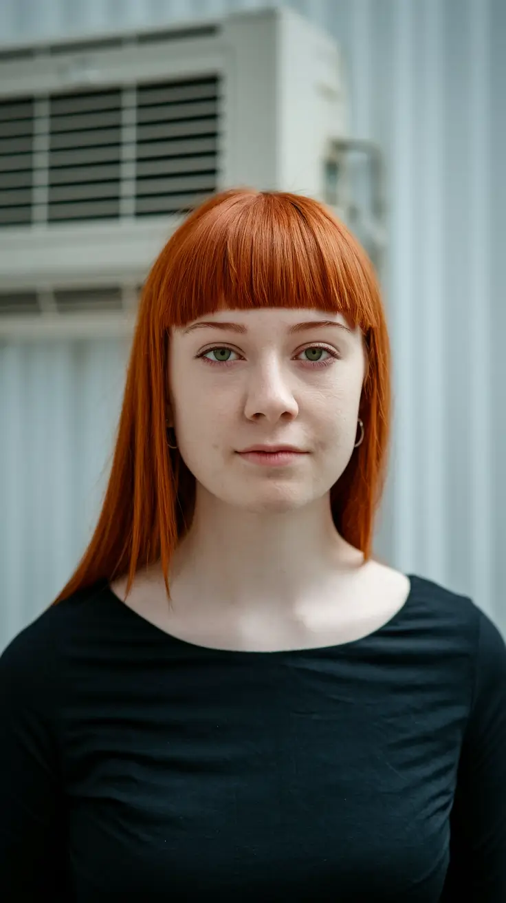 winter hairstyles 2025 2026 trends ideas Fiery Straight Fringe