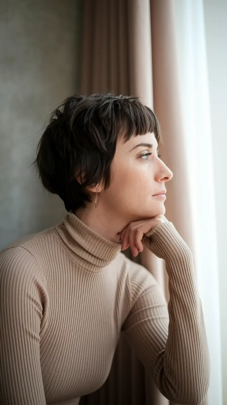 winter hairstyles 2025 2026 trends ideas Textured Pixie Crop