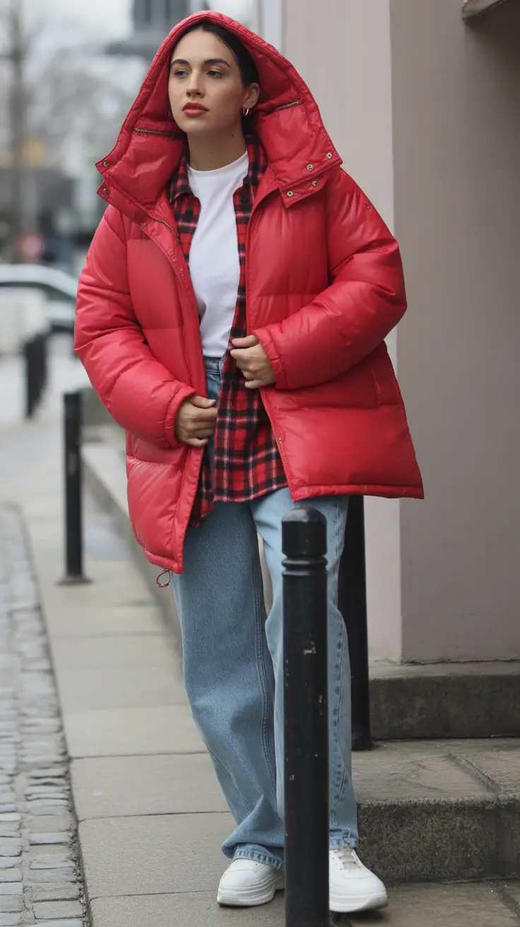 Winter Outfit Inspo 2025 2026 Layered Red Casual